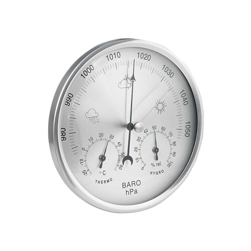 Station météo baromètre à cadran analogique avec thermomètre hygromètre mesures de pression atmosphérique simplicité et facile à lire