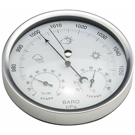 Station météo baromètre à cadran analogique avec thermomètre hygromètre mesures de pression atmosphérique simplicité et facile à lire