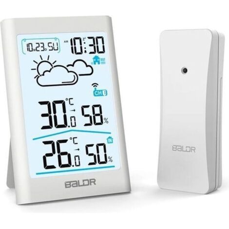 STATION METEO - BAROMETRE Station Météo sans fil BALDR B0341 - Horloge HD Écran 20s Rétro-éclairage - Distance de 80m
