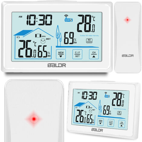 Station météo blanche BD-910 avec écran