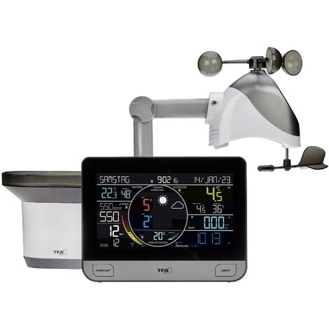Station meteo horloge capteur anemometre pluie ws1070 pluviometre  thermometre hydrometre