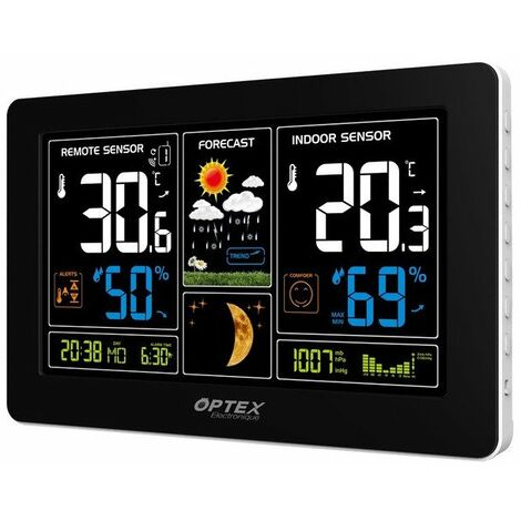 Station Météo Couleur Optex écran Couleur, Radio-contrôlée, Charge Usb - Optex
