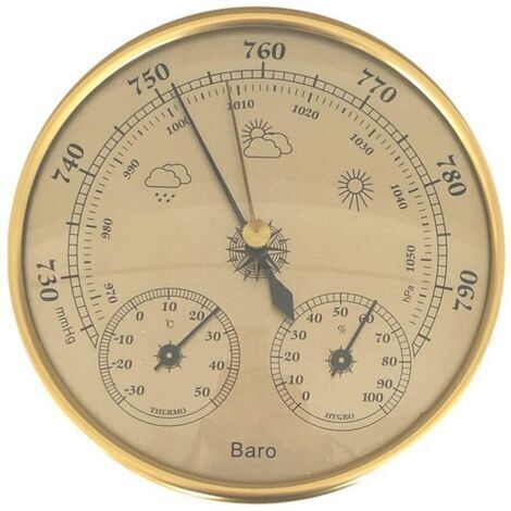 Station météo murale 3 en 1 Baromètre Thermomètre Hygromètre portable professionnel pour maison garantie inclus