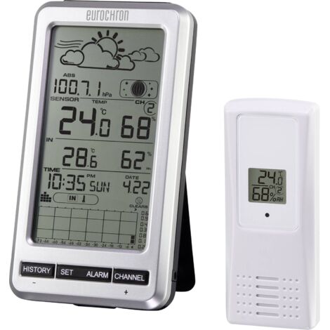 Station météo radiopilotée Eurochron EFWS5008 EC-3325732 Prévisions météorologiques 2 jours