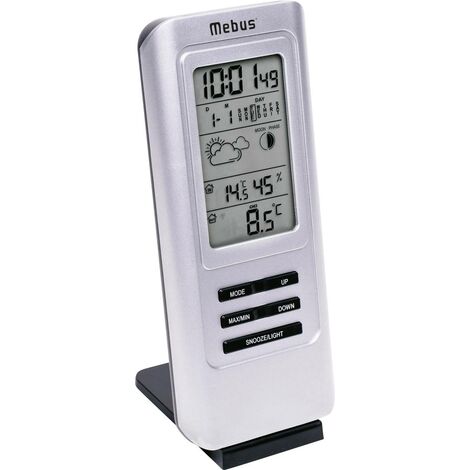 Thermomètre à grand écran LCD avec hygromètre et sonde externe WS8471