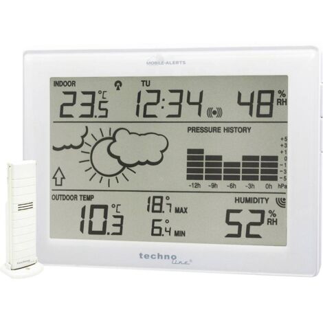 Station météo radiopilotée numérique Techno Line Mobile Alerts MA 10410 Y088491