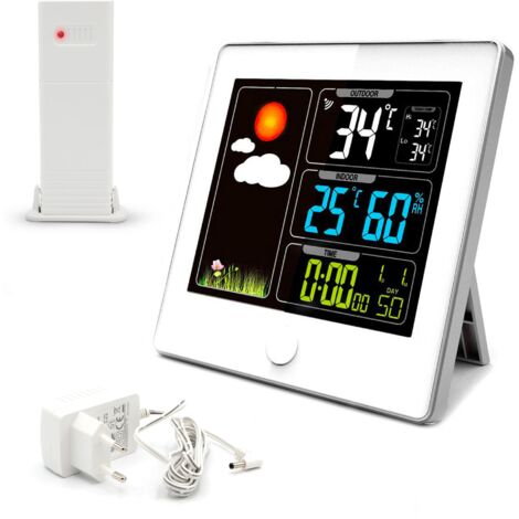 Station Météo sans fil Blanc Ecran LCD couleur Station Météo sans fil Blanc Ecran LCD couleur