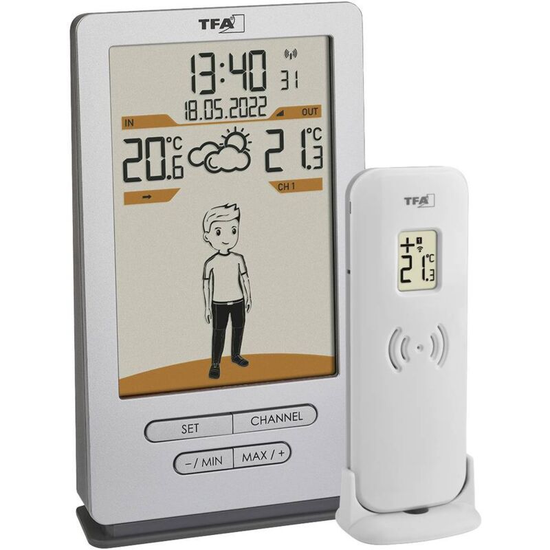 Station météo radiopilotée TFA Dostmann Weather Jack 35.1166.54 Prévisions météorologiques 12 à 24 heures D210262