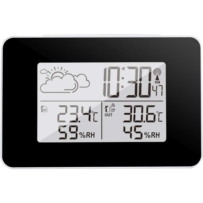 Station météo sans Fil, hygromètre pour thermomètre extérieur intérieur avec capteur extérieur Écran lcd Moniteur d'humidité numérique de la