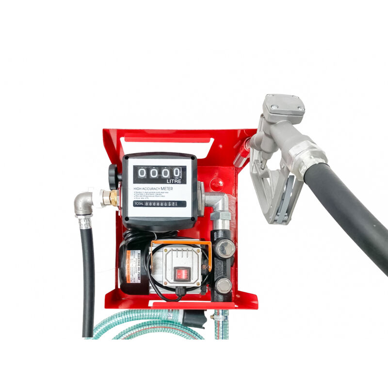 Station murale avec compteur analogique 230V pour Diesel avec pistolet Mw Tools POT22060F