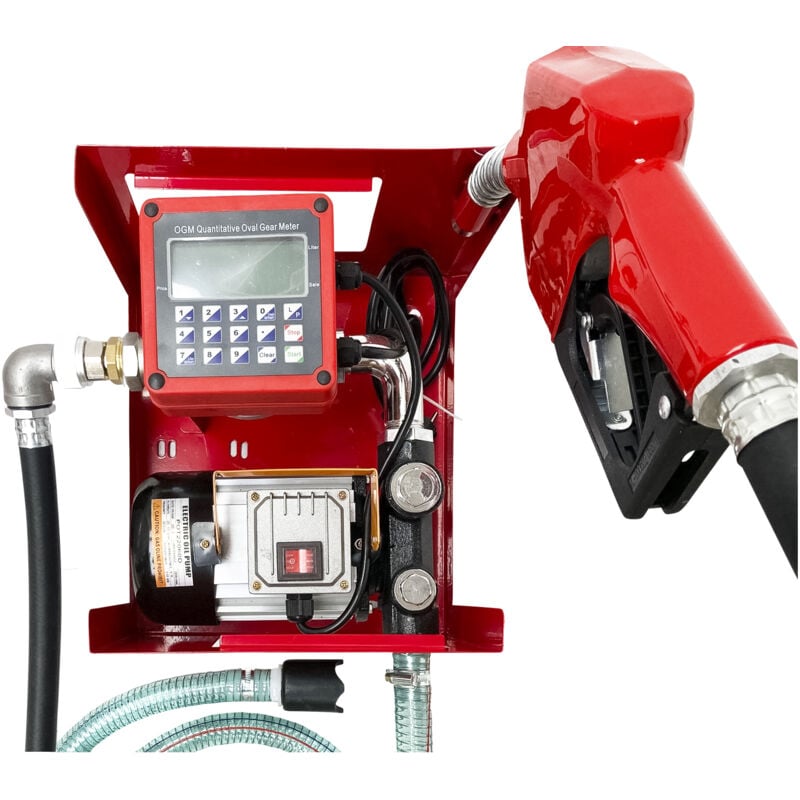 Station murale avec compteur digitale 230V pour Diesel avec pistolet automatique Mw Tools POT22060DF