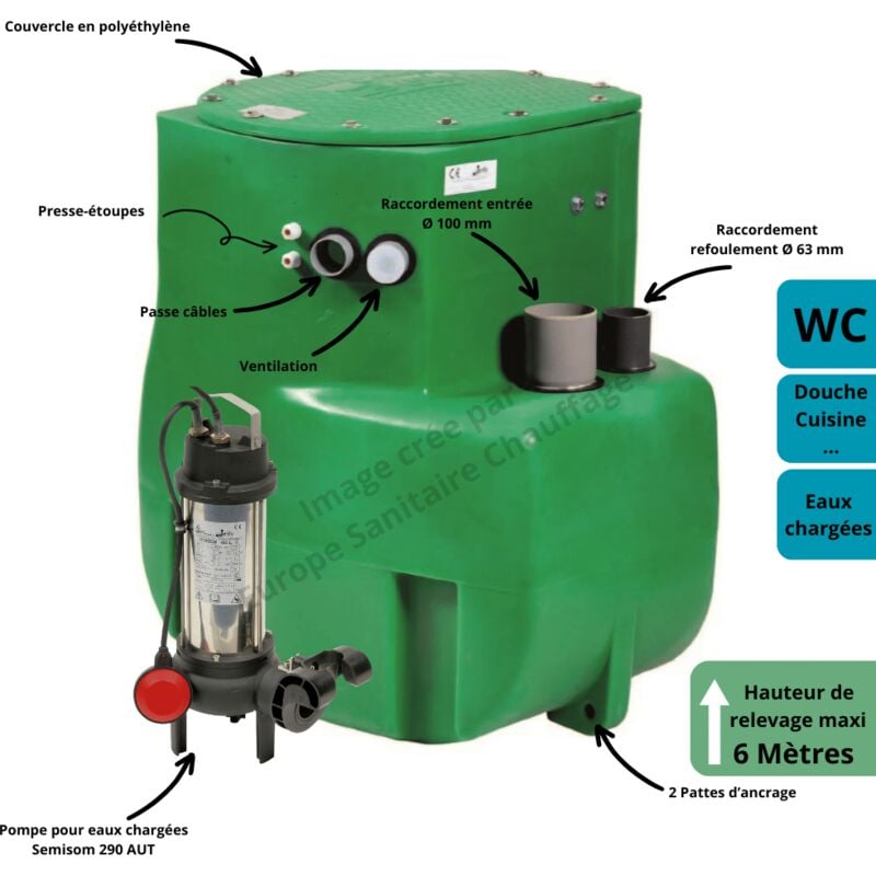 Jetly - Station Relevage Fékafos dsd 270/290 aut à 1 Pompe