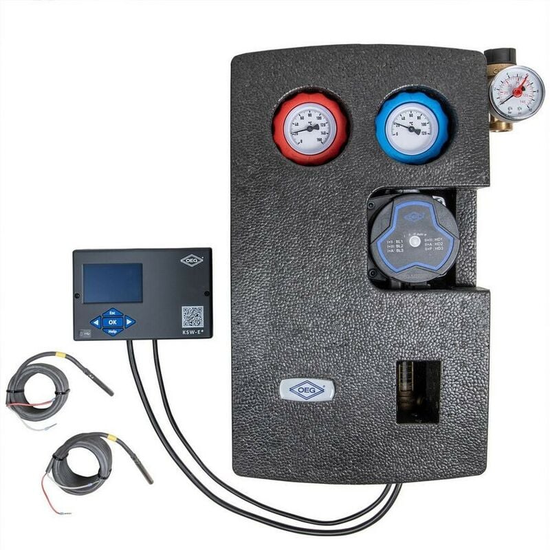 Le Sanitaire - Station solaire avec circulateur solaire pwm 7,5 m et régulation ksw-e