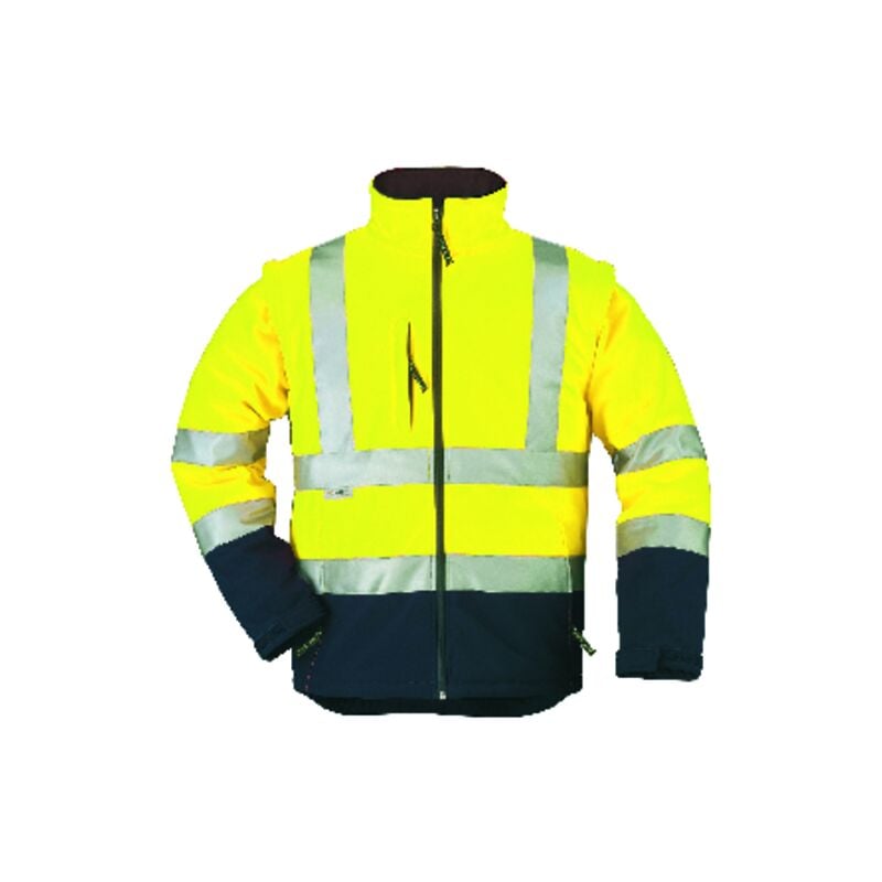 Veste de travail softshell station - Jaune FLuo s - 40/42