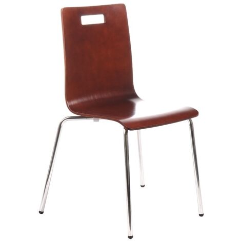 Stationärer Sperrholzstuhl TDC-132/A C. WALNUT