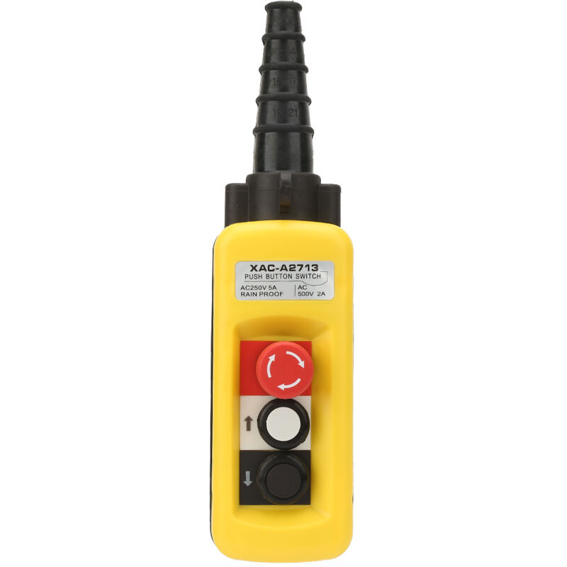 Stations de commande pendantes de commutateur poussoir de la grue 2 avec le bouton-poussoir d'arrêt d'urgence