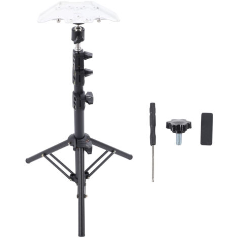 Stativ-Montageset für Mini-Satellitenschüsseln, verstellbares Aluminiumstativ 50–129 cm mit 1/4-Zoll-Adapter