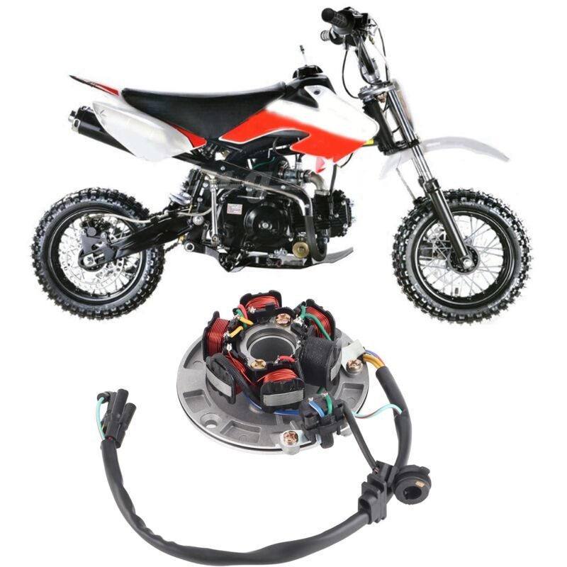Ugreat - Stator de magnéto d'allumage, bobine de stator de volant d'inertie, plaque puissante de 114 mm de diamètre pour moto tout-terrain yx 150cc