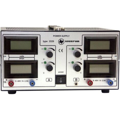 Statron 2229.2 Alimentatore da laboratorio regolabile 0 - 40 V 0 - 2.5 A 200 W Num. uscite 2 x