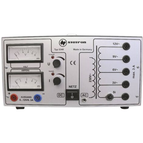 Statron 5340.1 Alimentatore da laboratorio regolabile 0 - 12 V/AC 3 A 72 W Num. uscite 2 x