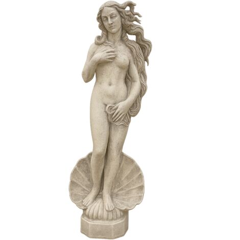 Statua cemento grigio effetto pietra naturale venere botticelli h120 cm giardini