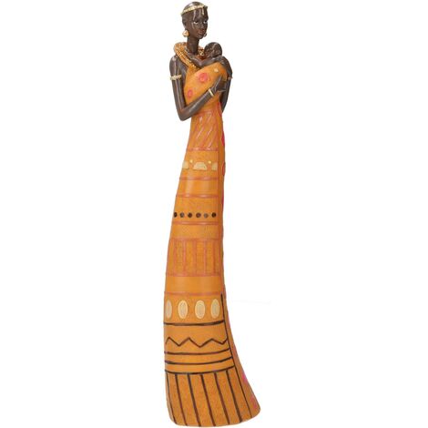Statua ceramica donna africa cm 9