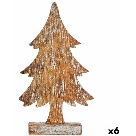 ECD Germany Lanterna di Natale in Legno con Illuminazione a LED Bianco  Caldo 19x11,5x37 cm