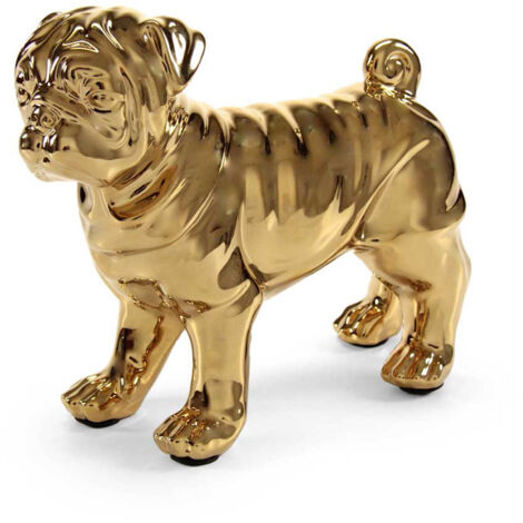 STATUA DECORATIVA CARLINO 27X12X24 CM IN COLORE ORO