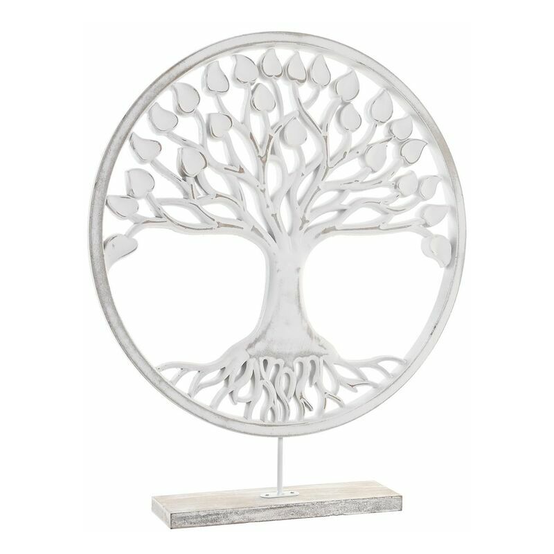 Statua Decorativa Dkd Home Decor Albero Metallo