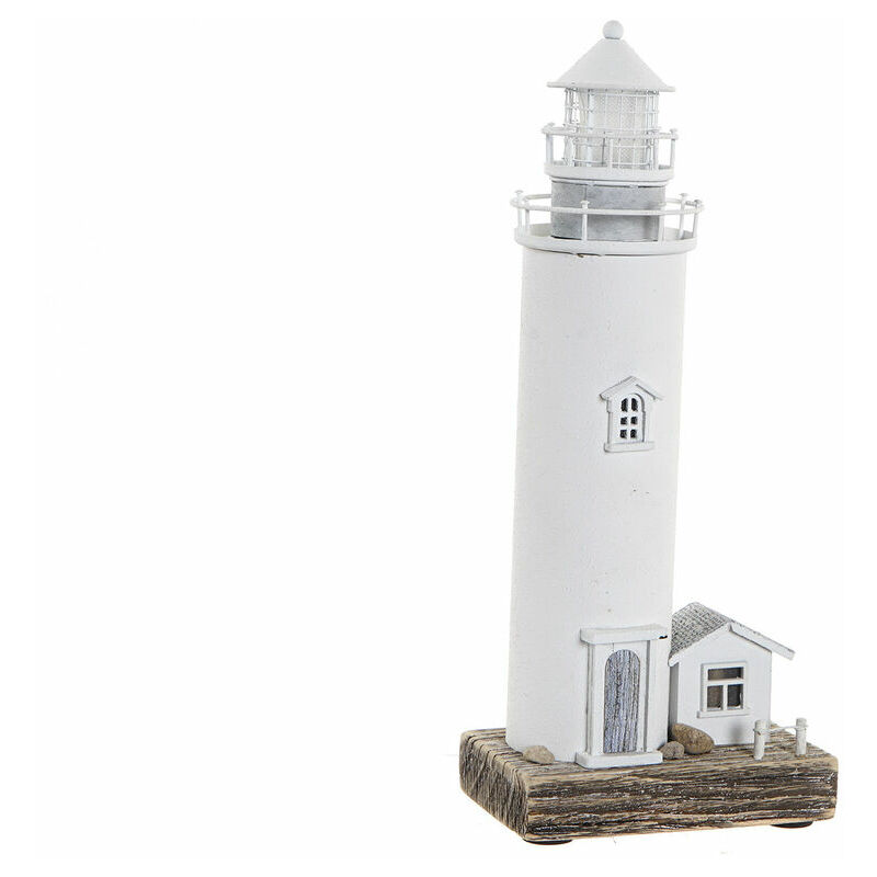 Statua Decorativa Dkd Home Decor Bianco Faro led
