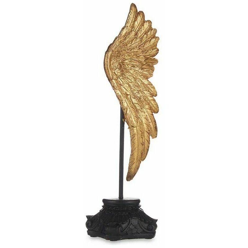 Statua Decorativa Ali d'Angelo Dorato Nero 8,5 x