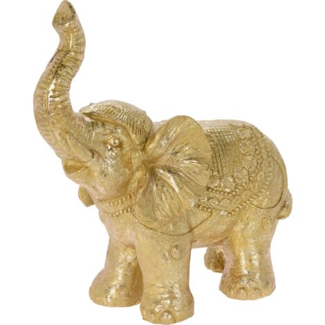 Statua decorativa elefante da giardino arredo interno ed esterno h 39 cm -Cemento