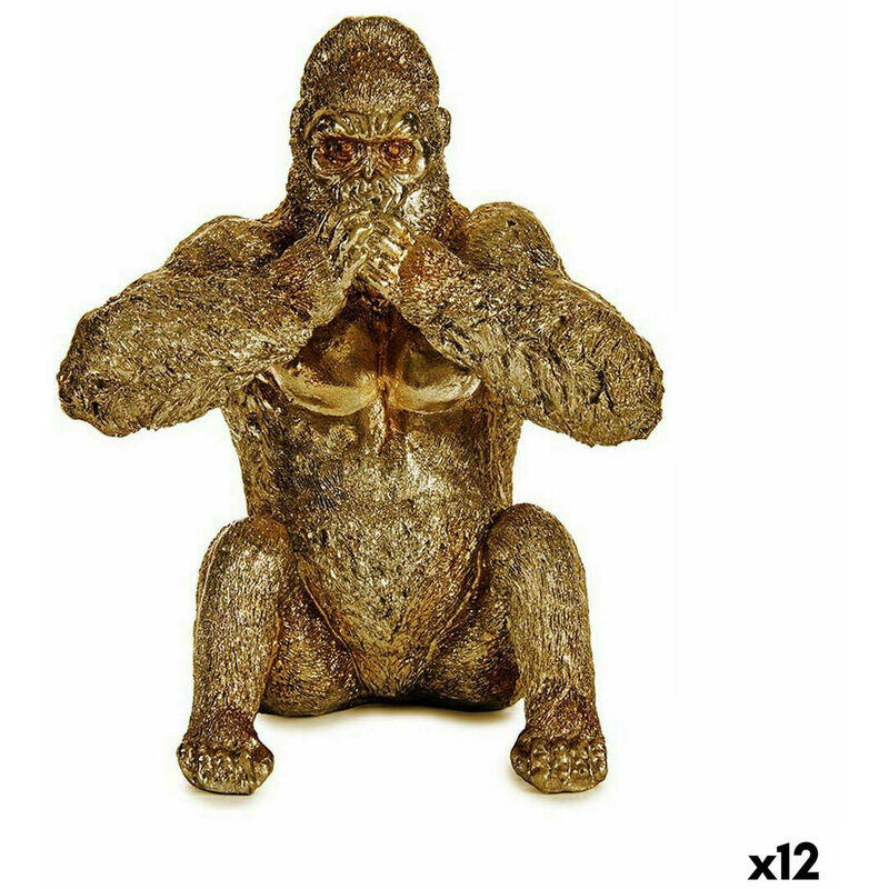 Gift Decor - Statua Decorativa Gorilla Yoga Dorato...