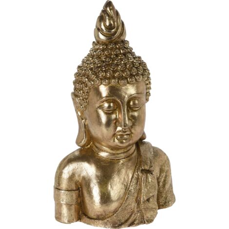 Statua decorativa in poliresina Busto "Buddha" per veranda e giardino h 53 cm -Cemento
