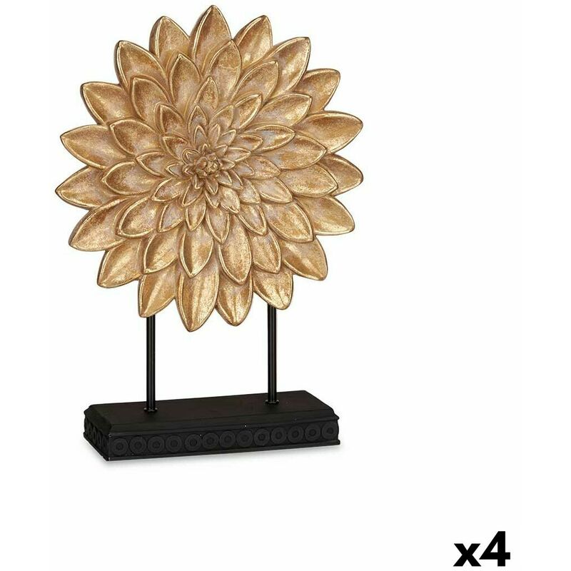 Statua Decorativa Mandala Dorato 29 x 39 x 10 cm