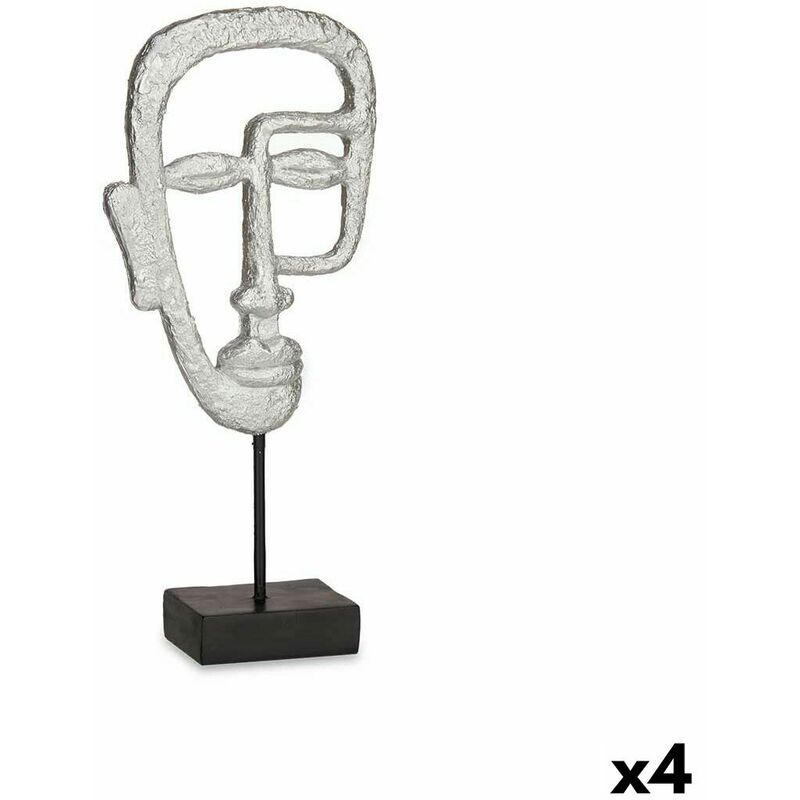 Image of Statua Decorativa Viso Argentato 19,5 x 38 x 10,5 cm (4 Unità)