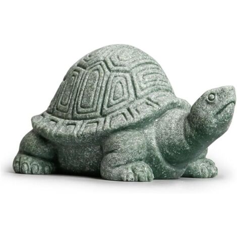 Statua della tartaruga di pietra  Decorazione dell'acquario  Decorazione per acquario con piccoli pesci  Decorazione del giardino  Decorazione per laghetto da giardino - 8,4 cm