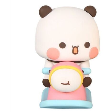 Statua di un simpatico panda, decorazione per ufficio, ornamenti da tavolo, auto