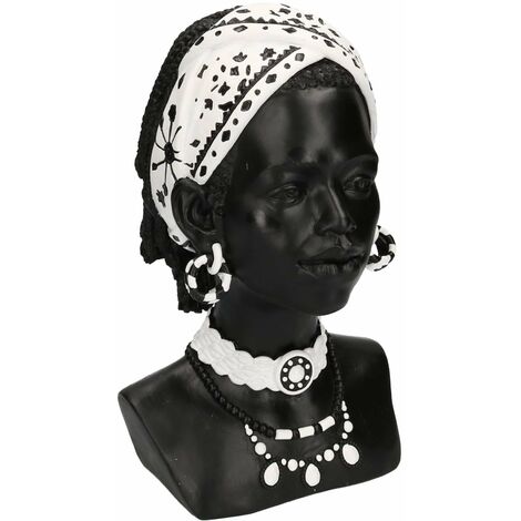 Statua in resina busto donna africana cm 18x20xh30
