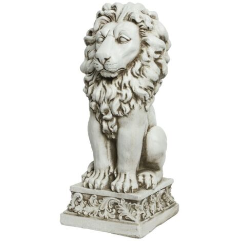 STATUA LEONE 27X29XH61CM IN POLIMAGNESIO