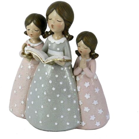 Statua resina rosa cm14,5x7h16,5