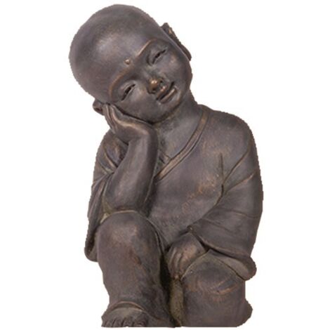 Statue Buddha Mey 41.5 Cm Gris - Nortene
