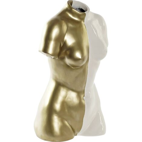 Statue buste déco résine dorée pour élégance intérieure - Or satiné scintillant