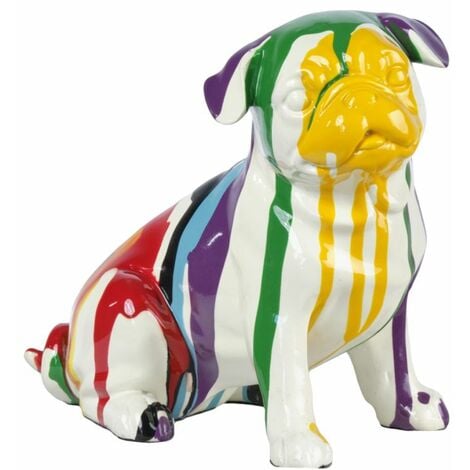 Statue chien Debout avec Ballon Rugby Motifs Cartoon H32 cm - CARTOON