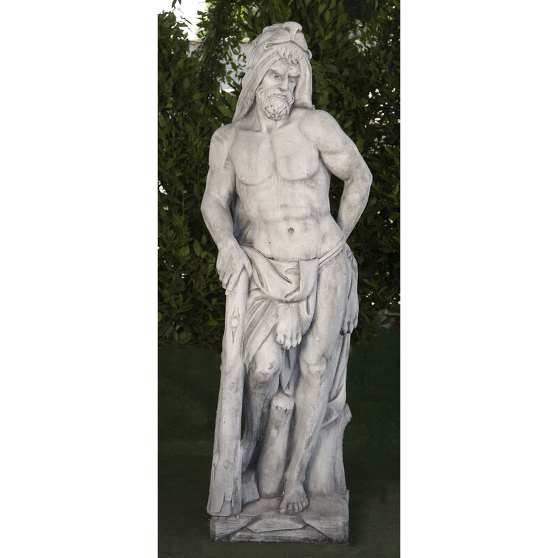 Statue classique en pierre reconstituée Hercule 42x42x170cm.