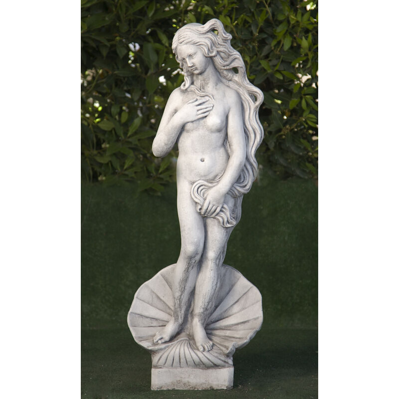 Anaparra - Statue classique en pierre reconstituée Vénus de Boticcelli 19x16x87cm.