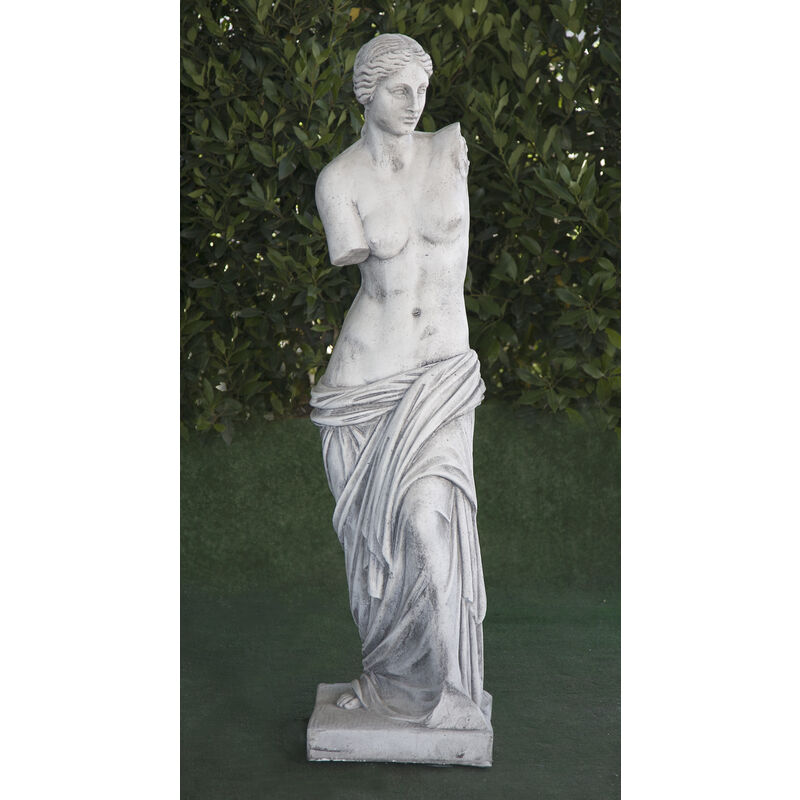 Anaparra - Statue classique en pierre reconstituée Vénus de Milo 34x33x130cm.