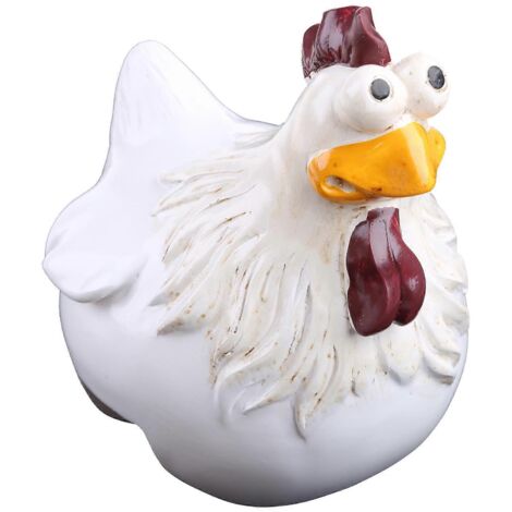 Statue coq résine, figurine animal sculpture, décoration intérieur extérieur jardin, ornement art artisanal pour clôture, terrasse, maison-A-