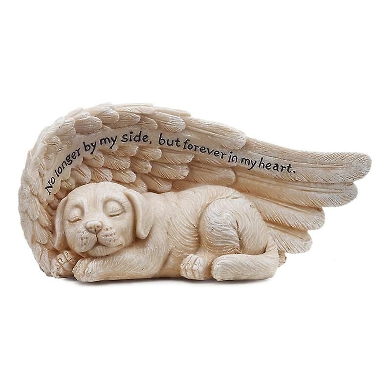 Fei Yu - Statue d'ange de jardin pour animal de compagnie, ornement, chien, ange, pierre tombale commémorative pour animal de compagnie