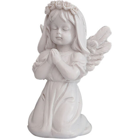 Figurine d'ange tombé à genoux, ornement en résine pour le jardin